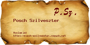 Posch Szilveszter névjegykártya